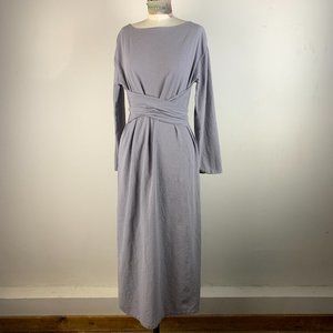 Grey Linen Dress w/ Wrap Belt
